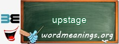 WordMeaning blackboard for upstage